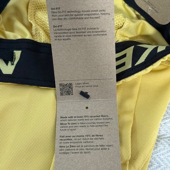 Nike Totality Shorts Mens Medium Yellow 9" Comfort Waist Dri Fit Athleisure‎ Gym - Picture 6 of 11